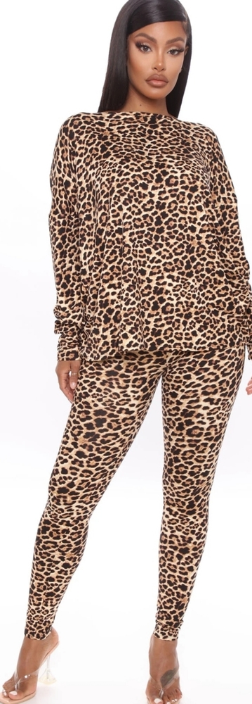 Leopard pant set